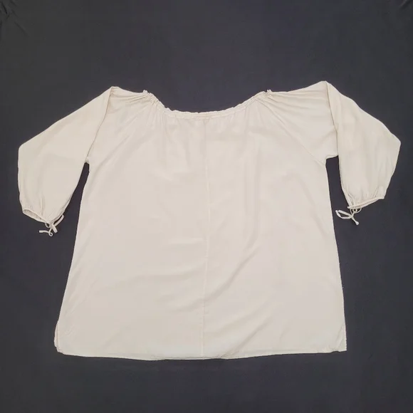 Soft Surroundings Drawstring Neck Long Sleeve Silk Top - Picture 8 of 15